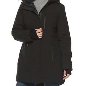 NWT Sebby Women’s Heavyweight Hooded Jacket. Black. XL. See photo w/description.